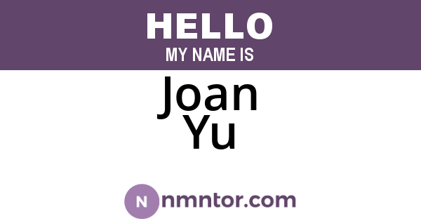 Joan Yu