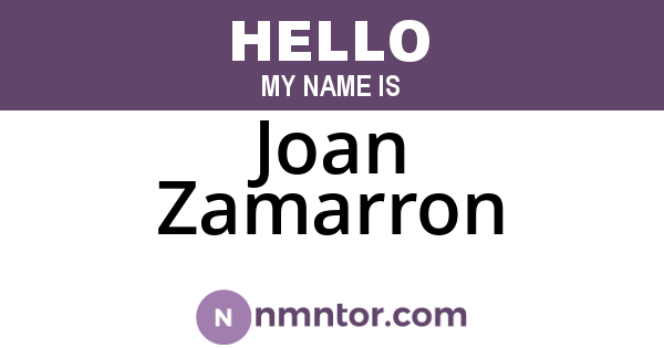 Joan Zamarron