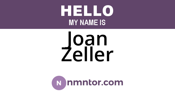 Joan Zeller