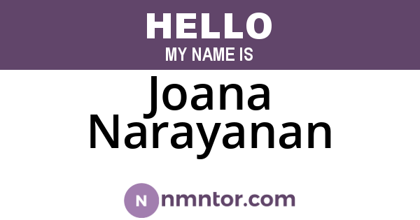 Joana Narayanan