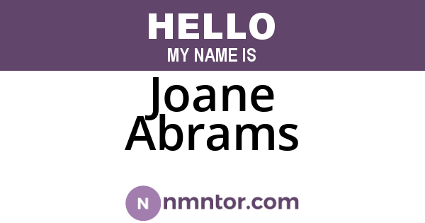 Joane Abrams