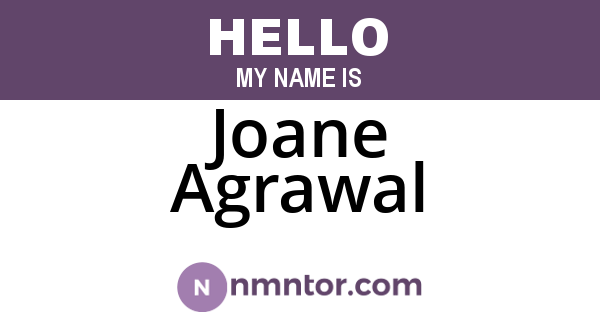 Joane Agrawal