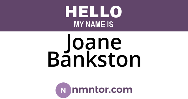 Joane Bankston