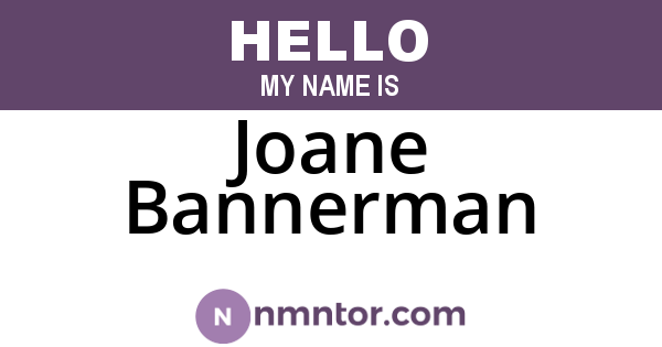 Joane Bannerman