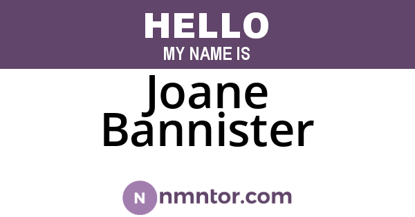 Joane Bannister