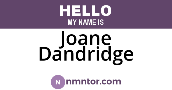 Joane Dandridge