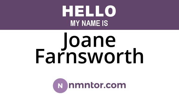 Joane Farnsworth