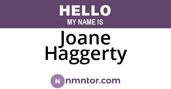 Joane Haggerty