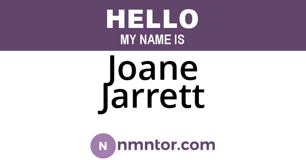 Joane Jarrett