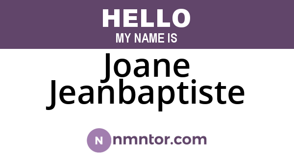 Joane Jeanbaptiste