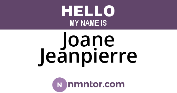 Joane Jeanpierre