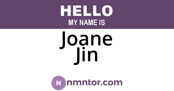 Joane Jin