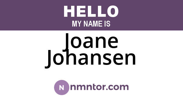 Joane Johansen