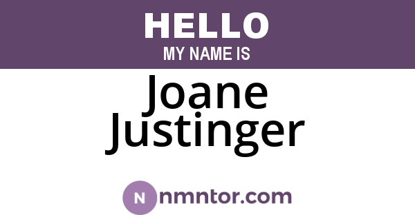 Joane Justinger