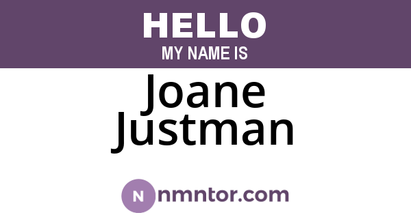 Joane Justman