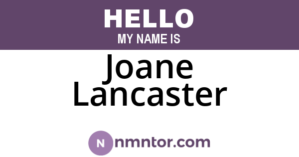 Joane Lancaster