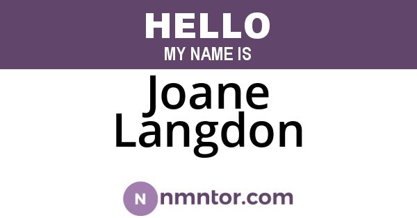 Joane Langdon