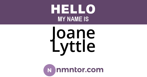 Joane Lyttle