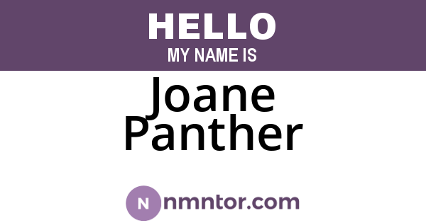 Joane Panther