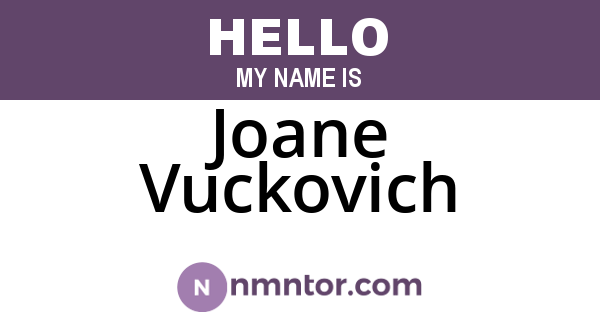 Joane Vuckovich