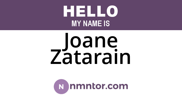 Joane Zatarain