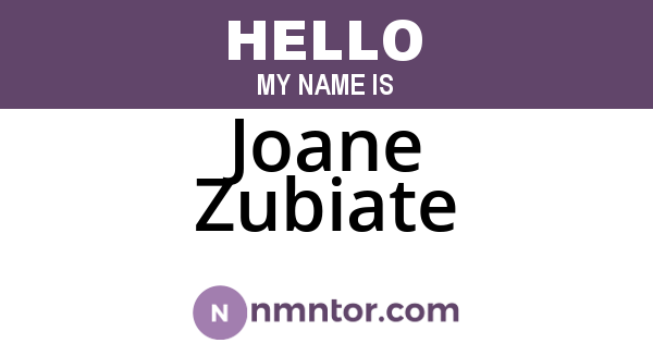 Joane Zubiate