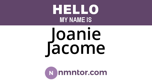 Joanie Jacome