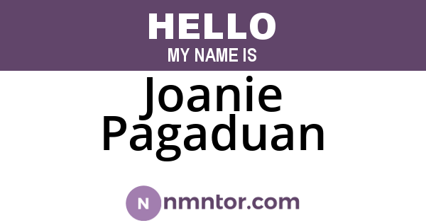 Joanie Pagaduan