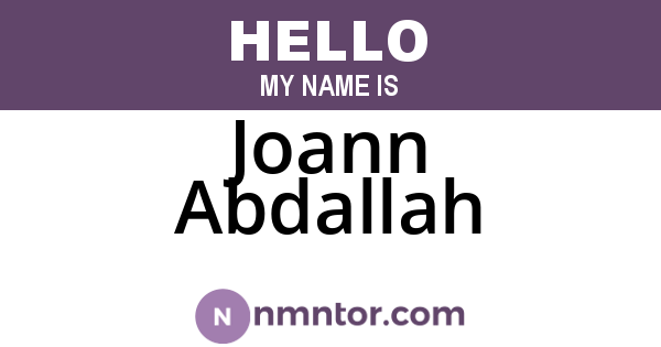 Joann Abdallah