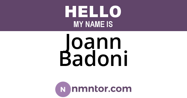 Joann Badoni