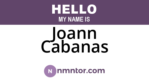 Joann Cabanas