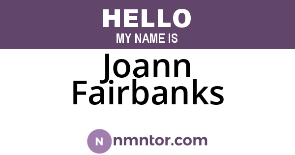 Joann Fairbanks