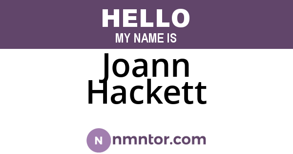Joann Hackett