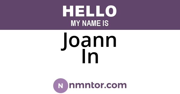 Joann In