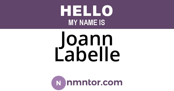 Joann Labelle