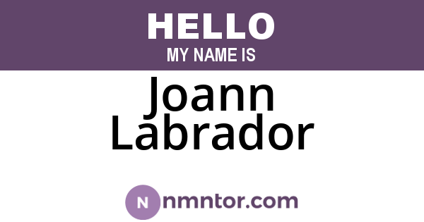 Joann Labrador