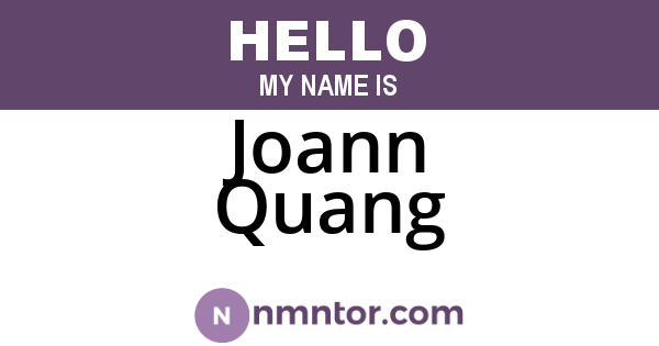 Joann Quang