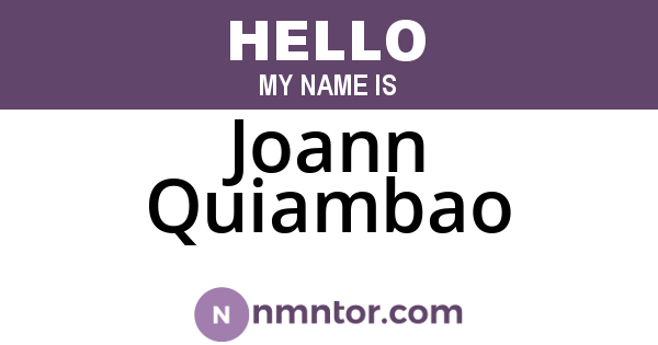 Joann Quiambao