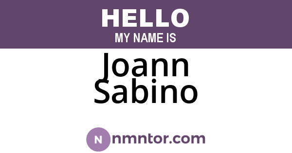 Joann Sabino