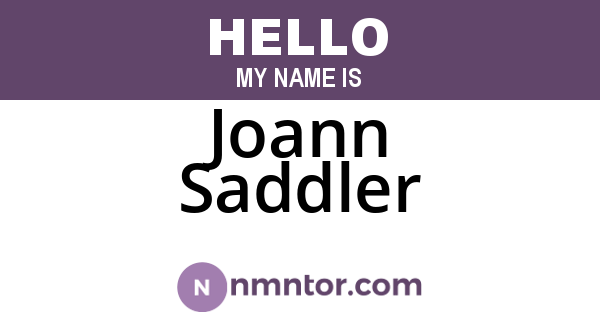 Joann Saddler
