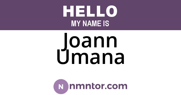 Joann Umana