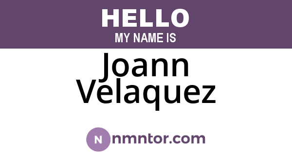 Joann Velaquez