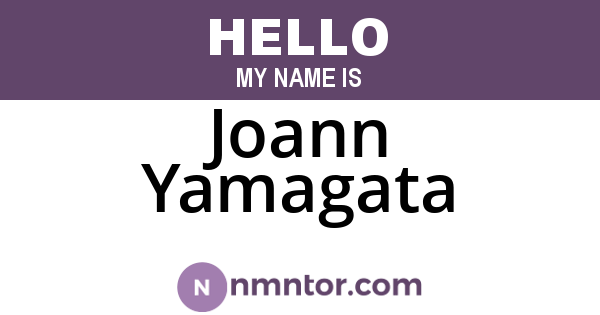 Joann Yamagata