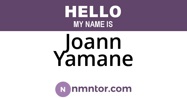 Joann Yamane