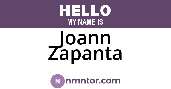 Joann Zapanta
