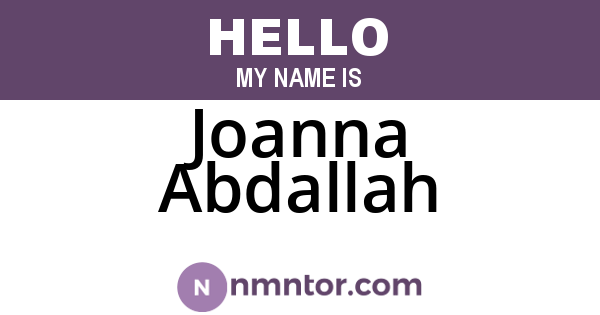 Joanna Abdallah