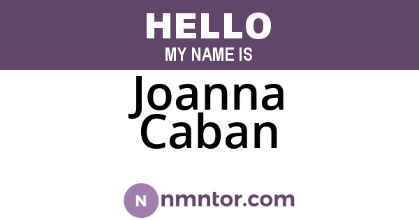Joanna Caban