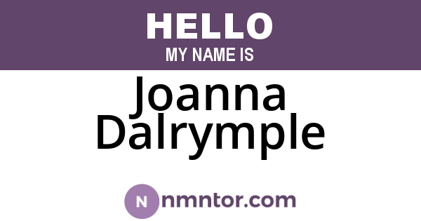 Joanna Dalrymple