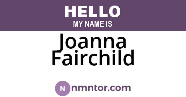 Joanna Fairchild