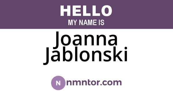 Joanna Jablonski